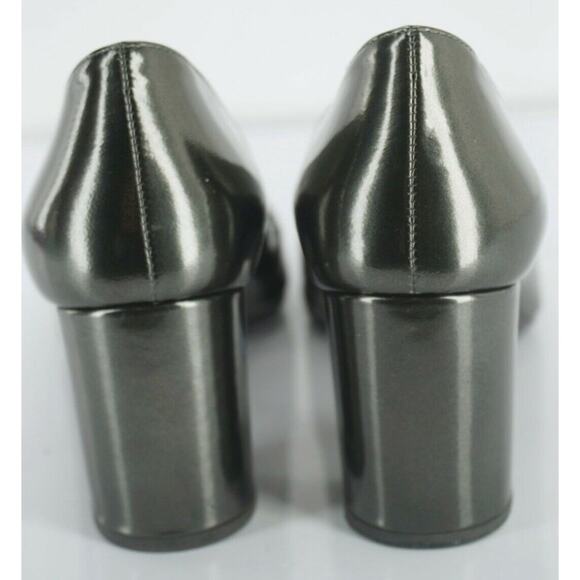 Prada Grey Patent D Ring Buckle High Heels Pumps - Picture 3 of 10